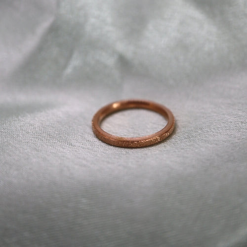 Glitter Minimalistische Ring Rosé Goud Sfeerbeeld