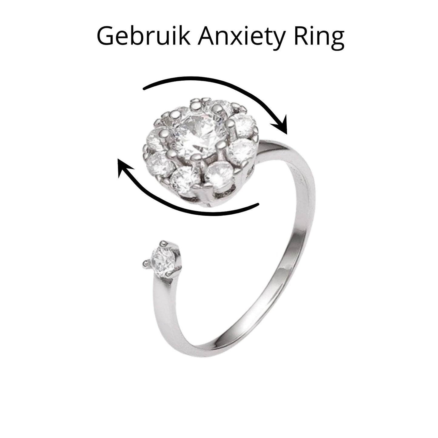Anxiety Ring (Draairing Bloemetje) Zilver 925 Gebruik