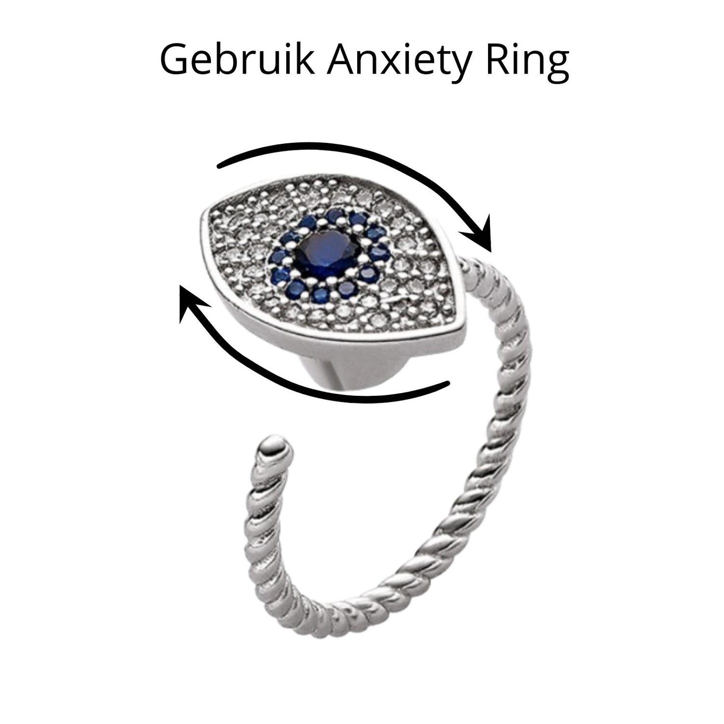 Anxiety Ring (Draairing Oog) Zilver 925