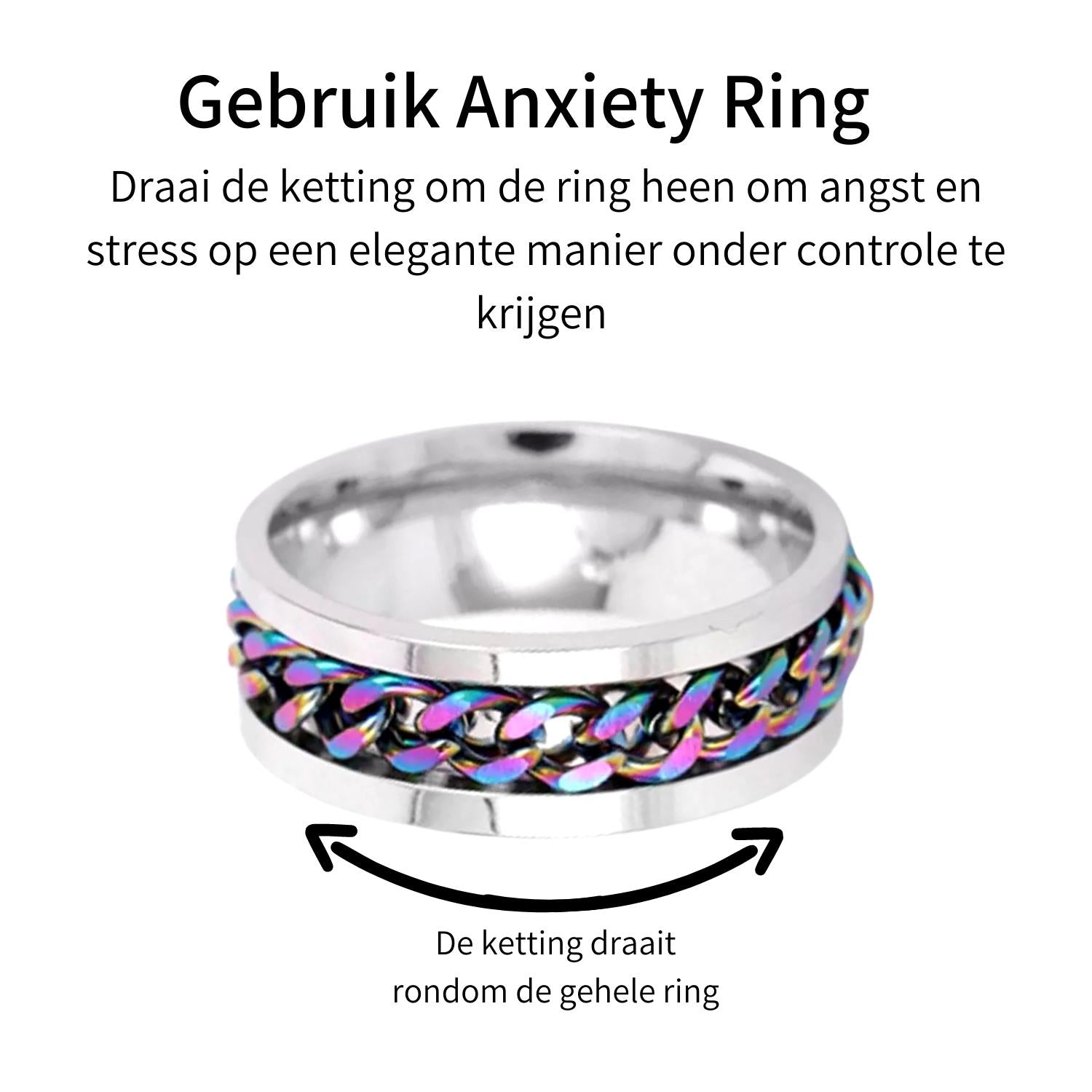 Anxiety Ring (Kettinkje) Regenboog ketting Gebruik