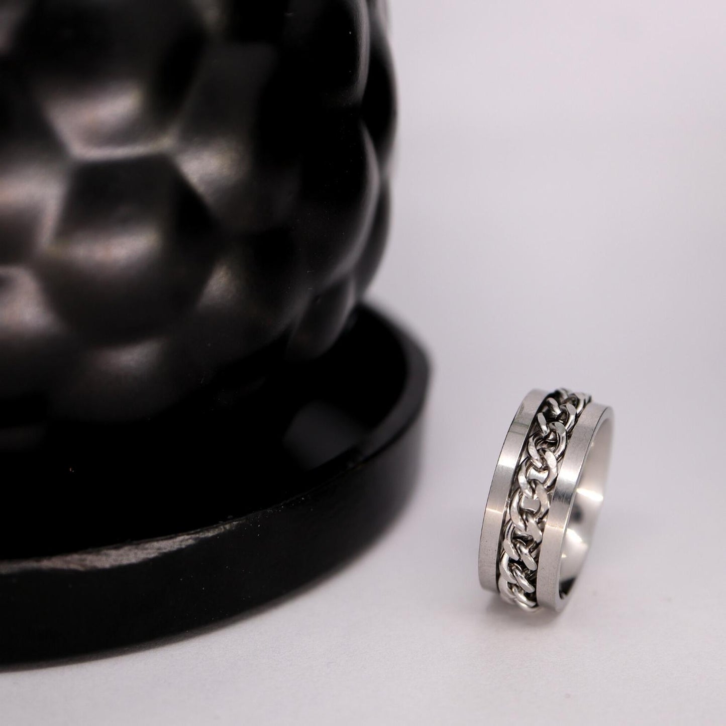Anxiety Ring (Kettinkje) Zilveren ketting Sfeerbeeld