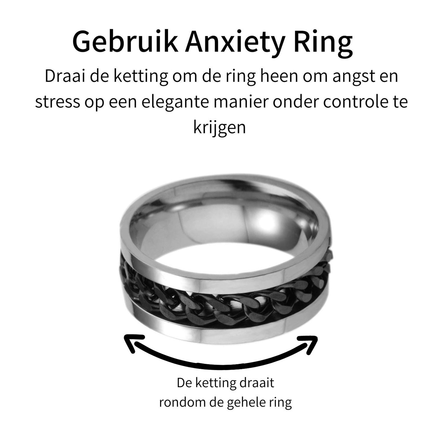 Anxiety Ring (Kettinkje) Zwarte ketting Gebruik