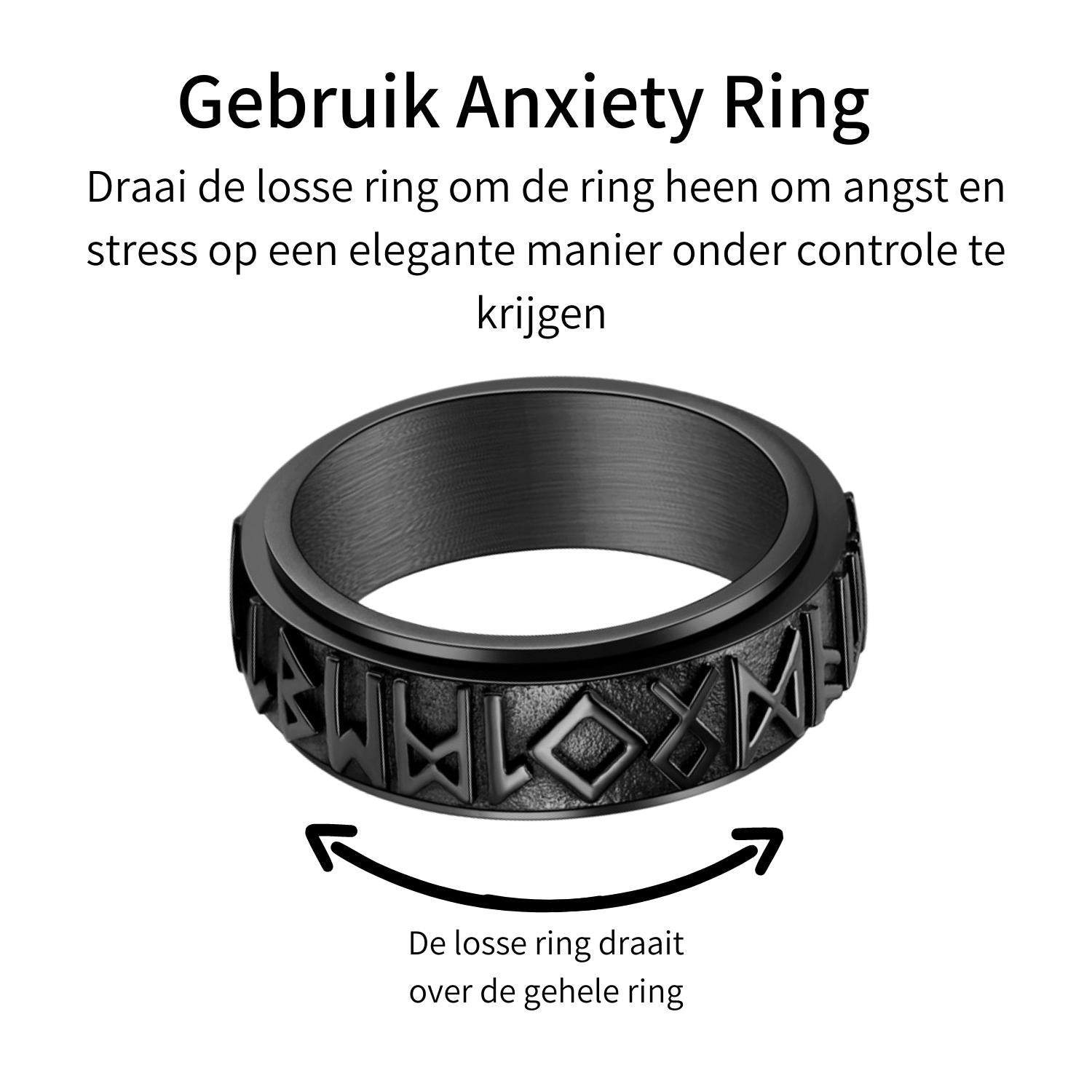 Anxiety Ring (Noors) Zwart Gebruik