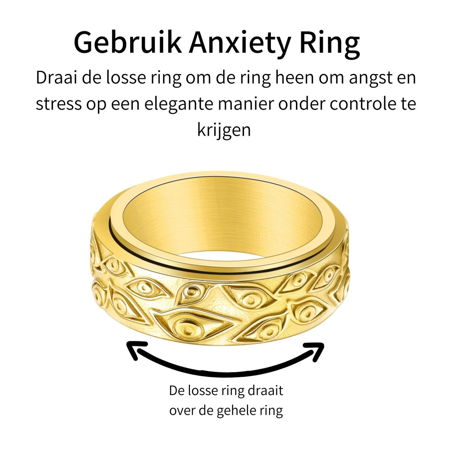 Anxiety Ring (Ogen) Goud