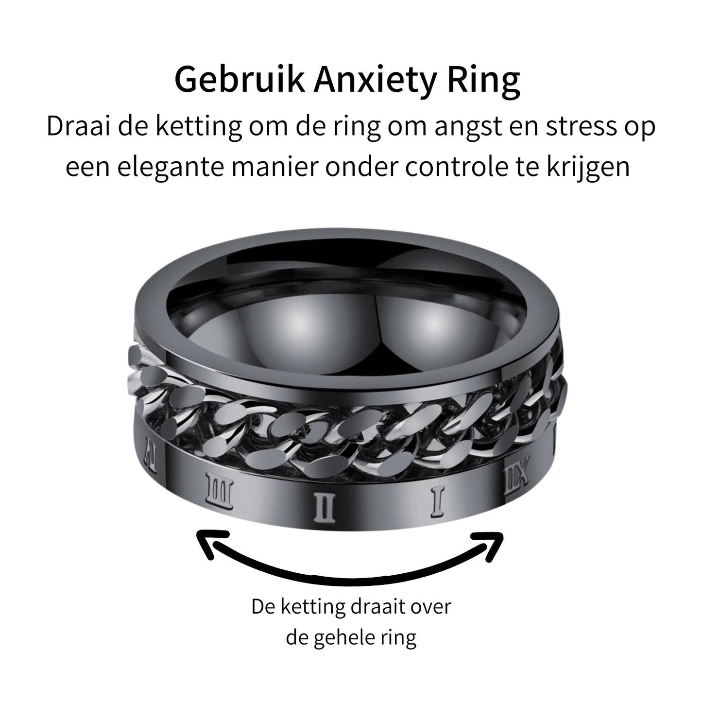 Anxiety Ring (Rome) Zwart uitleg