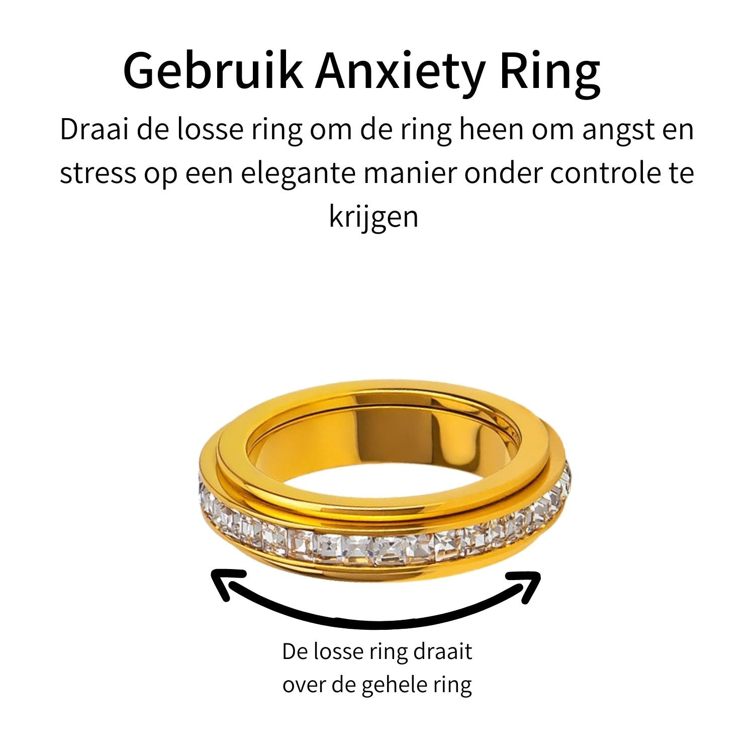 Anxiety Ring (Steentjes) Goud Gebruik