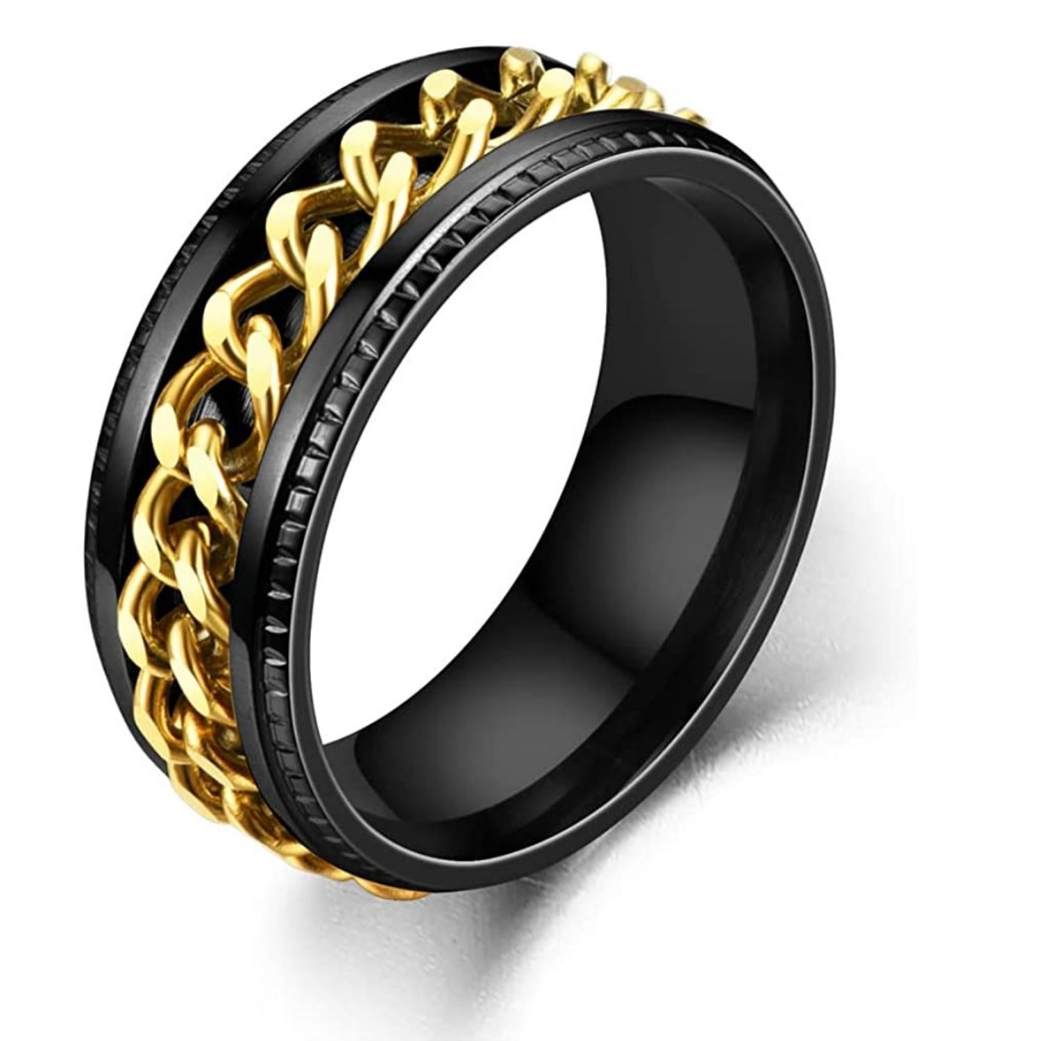 Anxiety Ring (ketting) Zwart-Goud