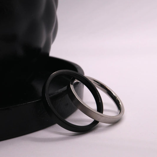 Anxiety Ring (twee ringen) Zwart-Zilver sfeerafbeelding