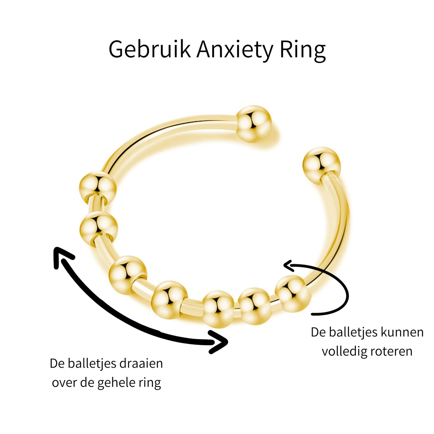 Anxiety Ring goud kleurig (RVS) one size Gebruik