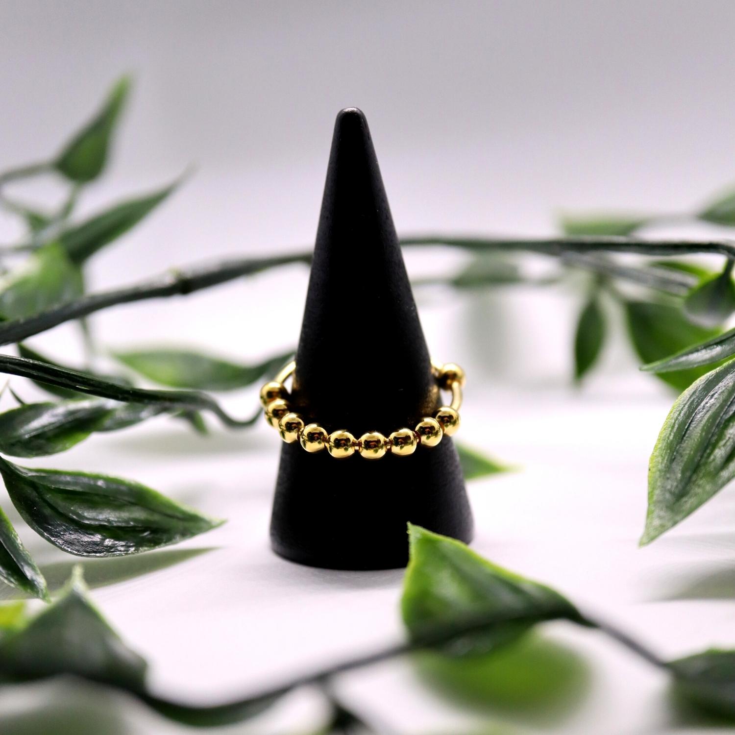 Anxiety Ring zilver 925 Gold Plated Sfeerbeeld