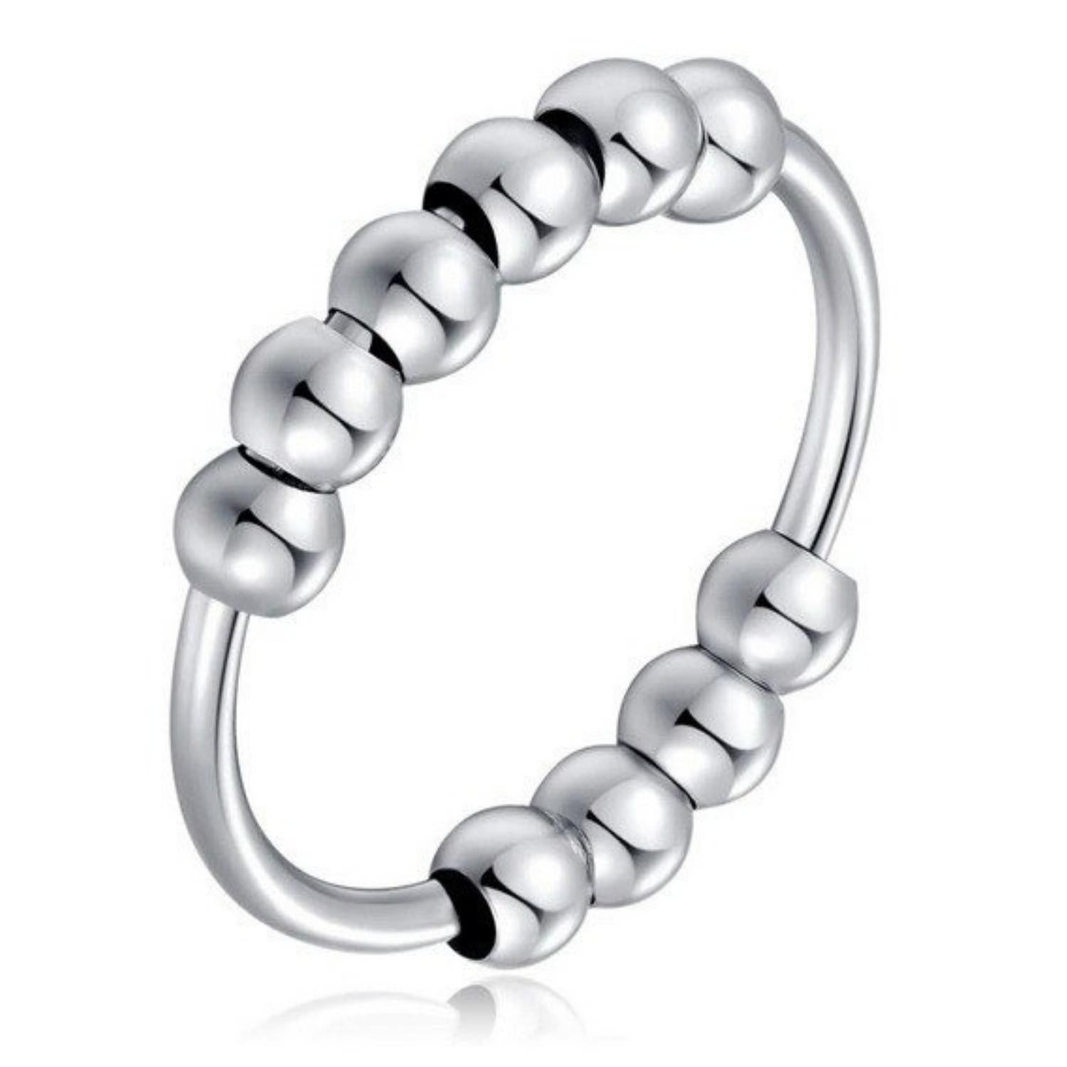 Anxiety Ring zilver kleurig (RVS)