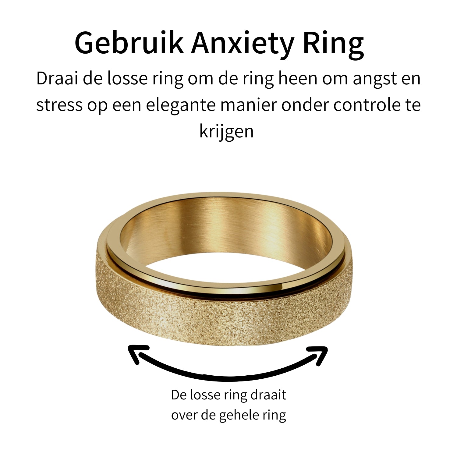 Anxiety ring (Glitter) Goud Gebruik
